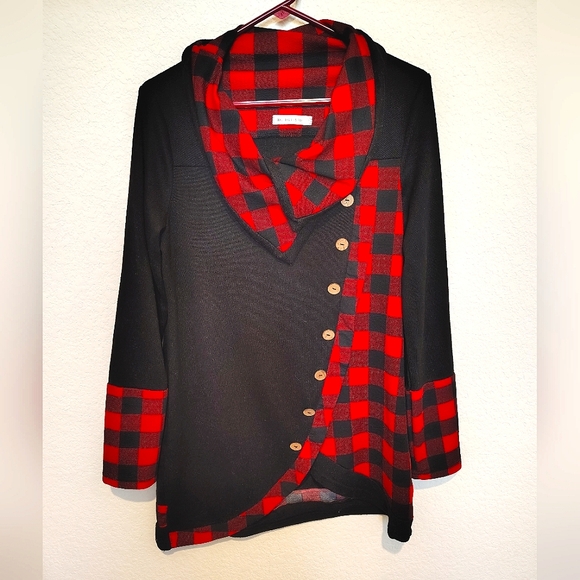 Red and Black Buffalo Sweater - Picture 1 of 3